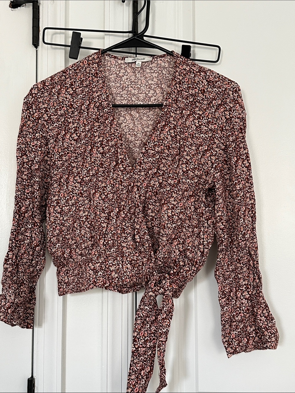 Madewell Floral Wrap Blouse